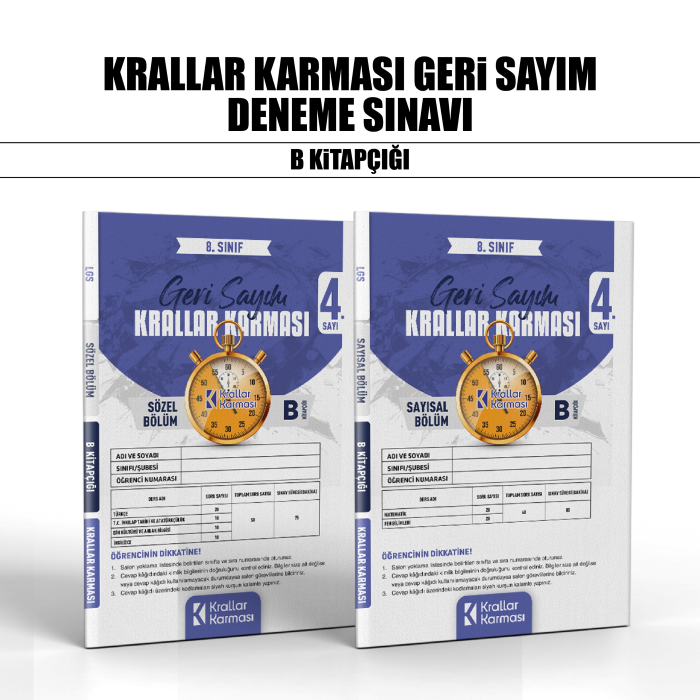 GERİ SAYIM KKARMASI 08.SINIF DNM KLB SY/SZ 4-B -26